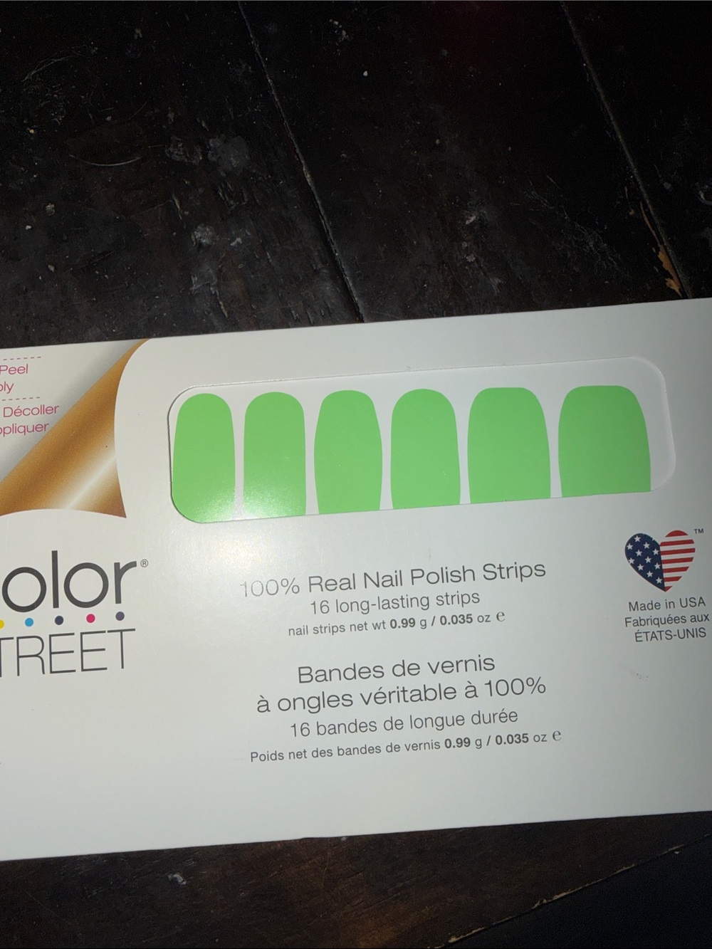 🫶🏼3 for $12!!🫶🏼Color Street Neon Lime Green Nail Polish Strips